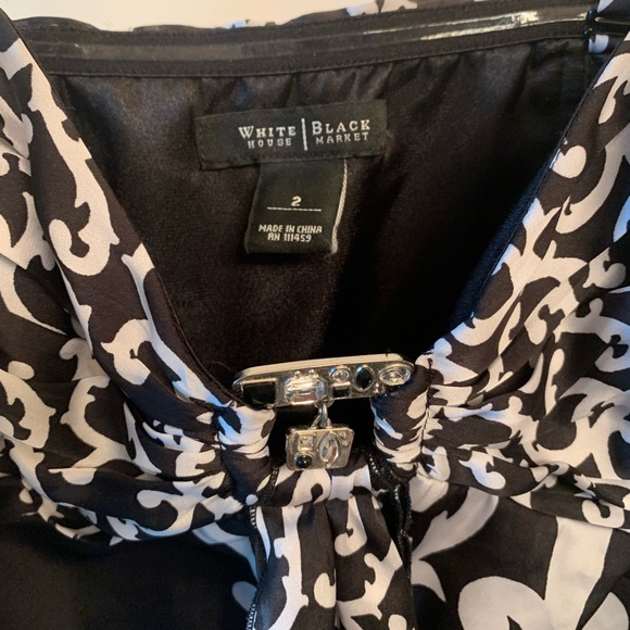 WHBM Black & White Halter/Sleeveless Top | Womens Size 2 - Picture 2 of 9